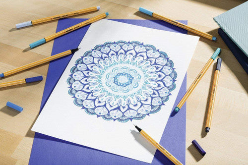 Stabilo Point 88 Dark Ochre fineliner alongside other Point 88 colour variants