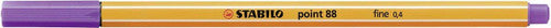 Close-up of Stabilo Point 88 metal-enclosed 0.4mm nib tip