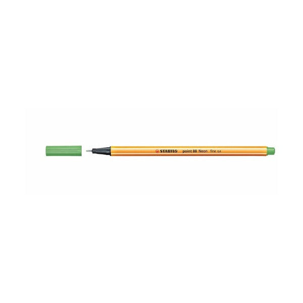 Stabilo Point 88 Fineliner Neon Green Box of 10 - image 1