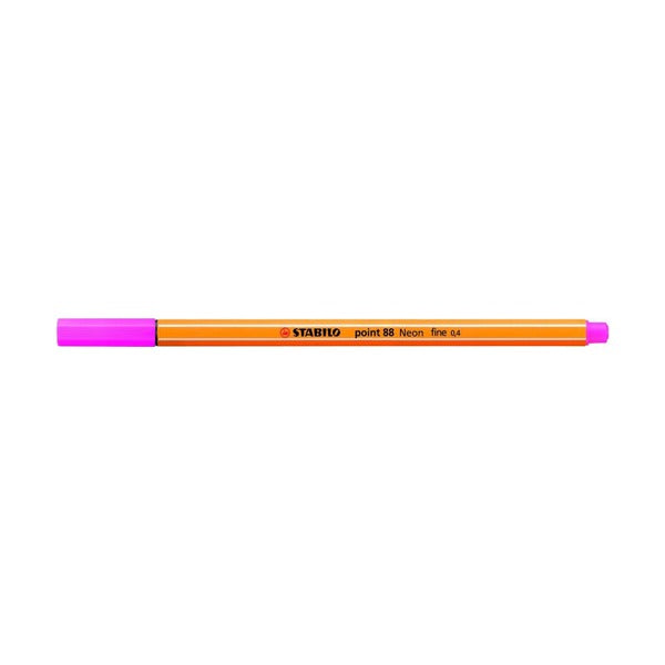 Close-up of the metal-enclosed 0.4mm tip of the Stabilo Point 88