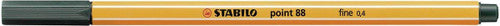 Close-up of Stabilo Point 88 metal-enclosed 0.4mm fineliner tip