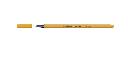 Stabilo Point 88 Orange fineliner pen front view on white background