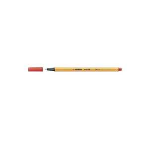 Stabilo Point 88 Red fineliner pen front view on white background