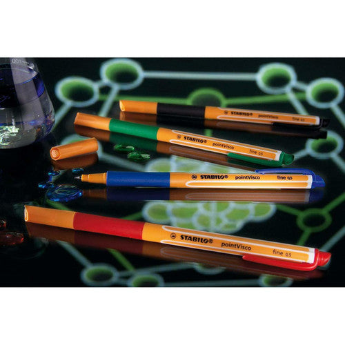 Stabilo pointVisco pen non-slip grip zone and pocket clip detail