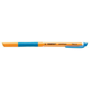 Stabilo pointVisco rollerball gel pen in turquoise, 0.5mm tip, front view
