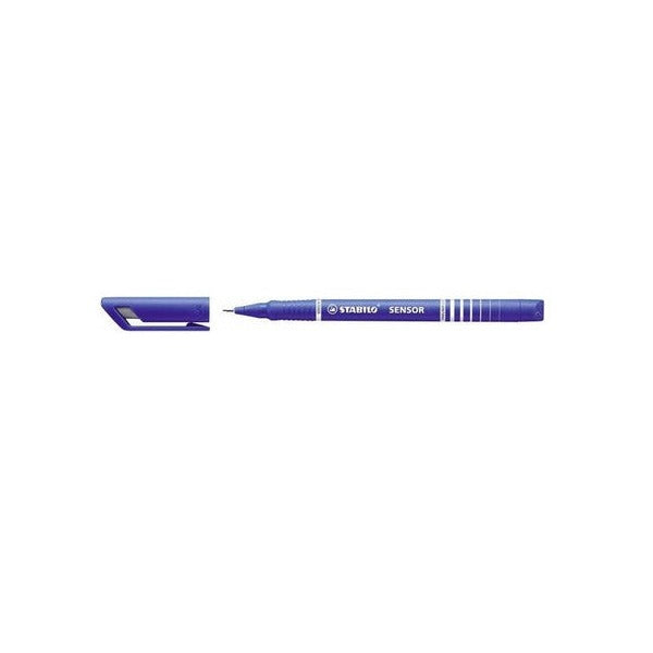 Stabilo Sensor Fineliner 0.3mm Blue pen front view