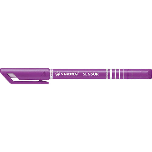 Close-up of the Stabilo Sensor 0.3mm metal-enclosed cushioned tip in lilac