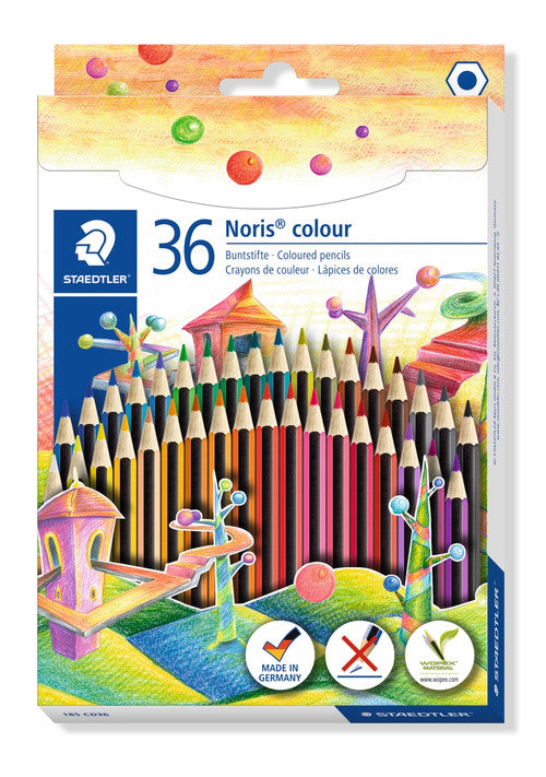 Staedtler Noris Colour Coloured Pencils Box 36 Assorted 185 CD36