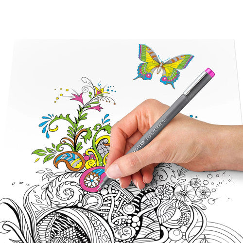 Staedtler 308 05-3 Pigment Liner 0.5mm Blue Box of 10 - image 4