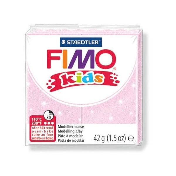 Earlier white FIMO kids pack design for pearl light pink 8030-206, 42 g (1.5 oz), shown as previous packaging