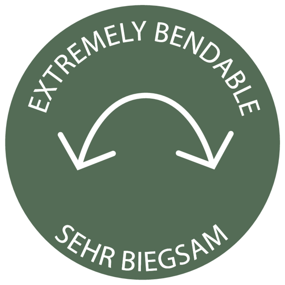 Staedtler roundel reading Extremely Bendable with a curved double arrow, used for FIMO leather-effect