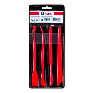 FIMO 8711 modelling tools blister card holding four red plastic sticks under a clear window, with a FIMO header label and article number 8711