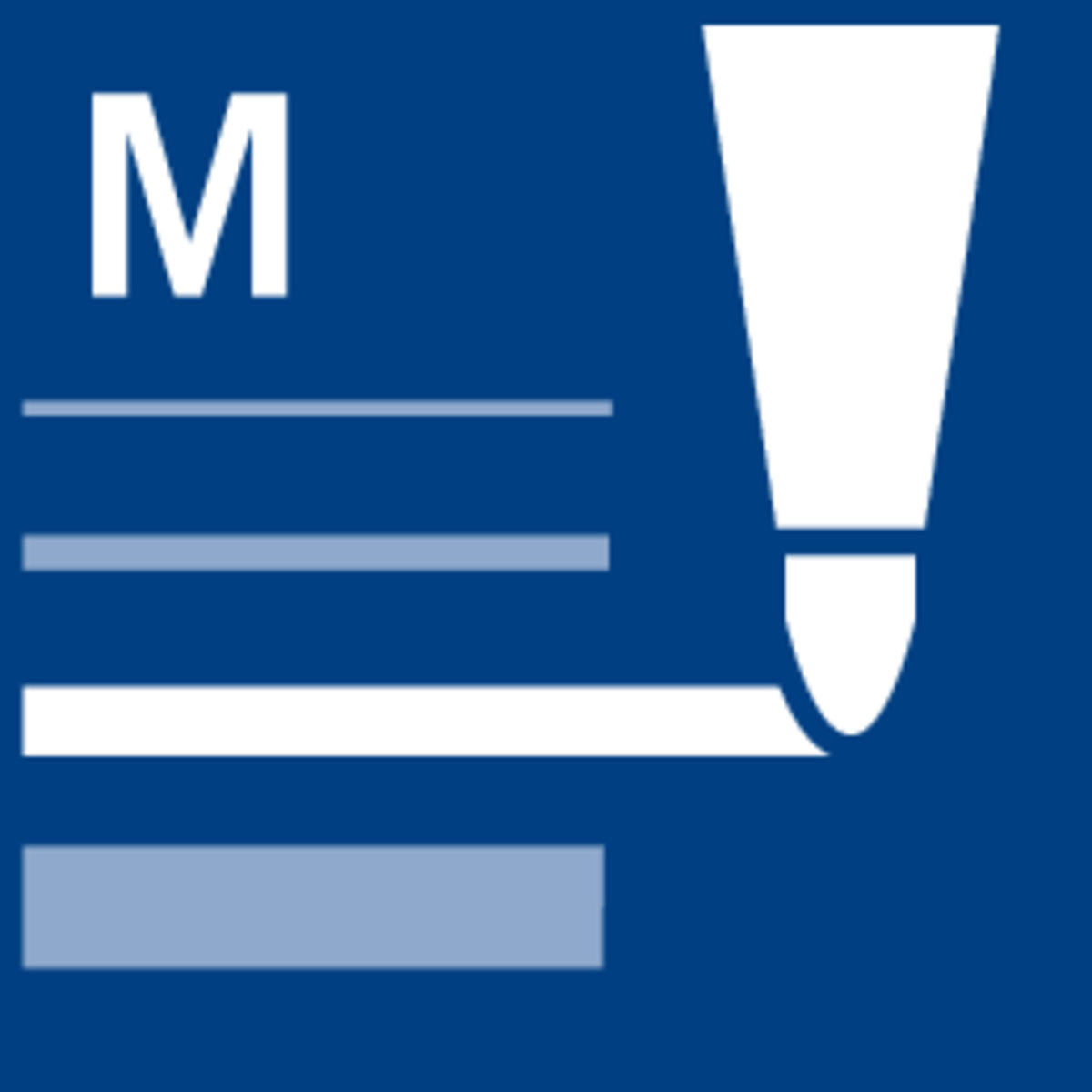Medium line width pictogram from Staedtler marked M