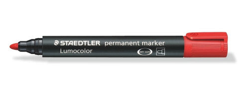 Staedtler Lumocolor Permanent Marker Red Bullet Tip 352-5