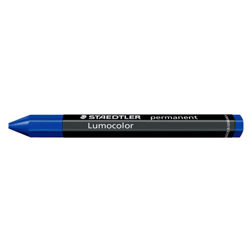 Staedtler Lumocolor Permanent Omnigraph Crayon Blue Pack of 12