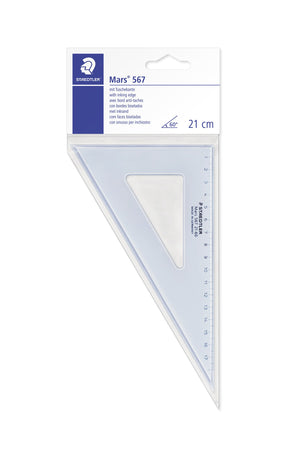 Staedtler Mars 567 21-60 in its single pack, header card printed with inking edge in six languages, a 60 degree angle symbol and 21 cm