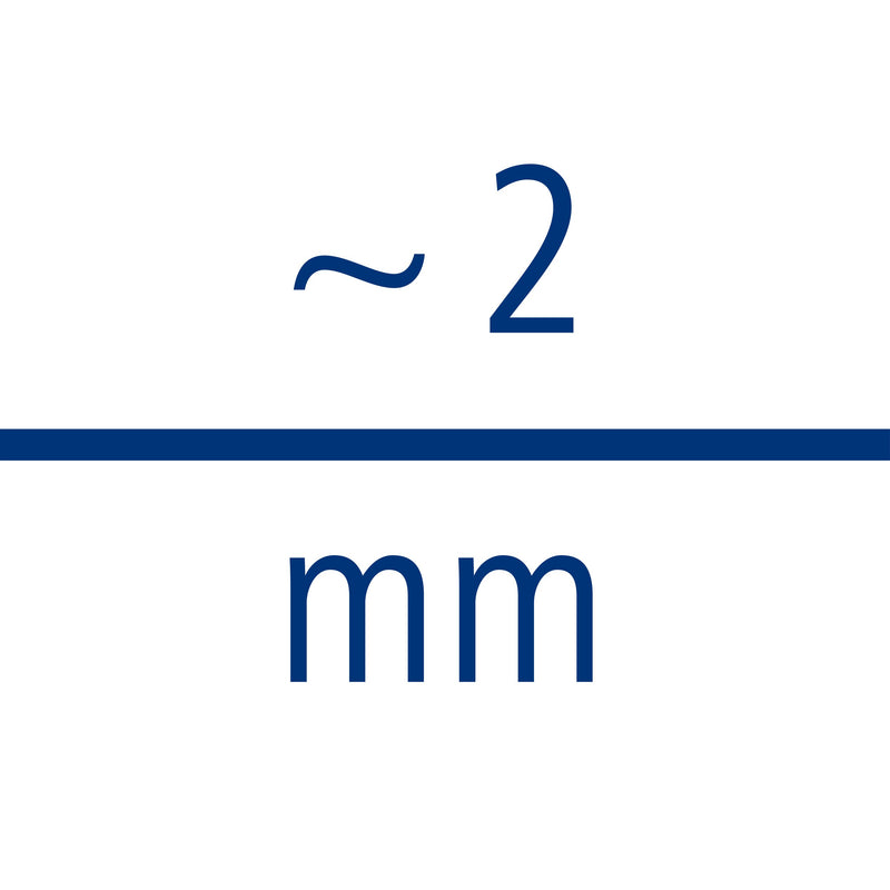 Pictogram reading approx. 2 mm, the Mars carbon lead width, in Staedtler blue