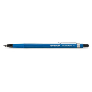 Mars technico 788 C leadholder on white, blue barrel printed STAEDTLER Mars technico with a black end cap