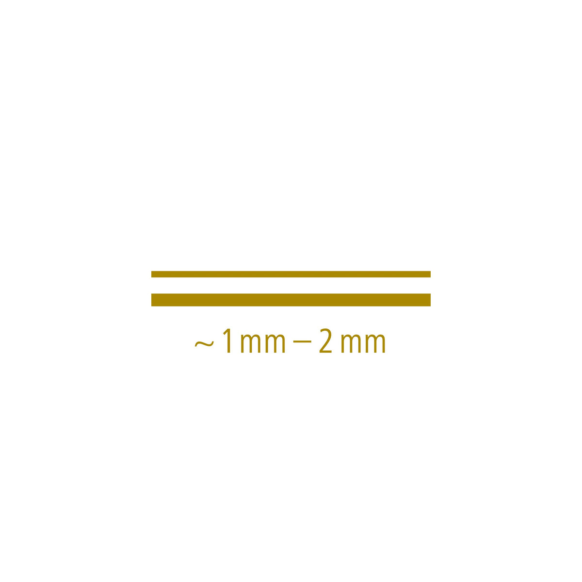 Gold line samples showing the approximately 1 to 2 mm line width of the Staedtler 8323 metallic pen