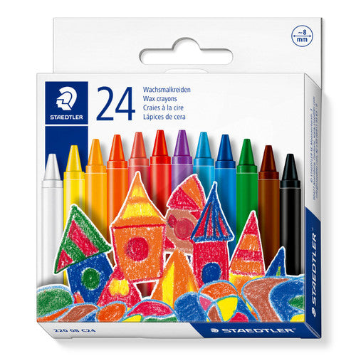 Staedtler Noris 8mm Round Wax Crayons Assorted Pack of 24 - image 1