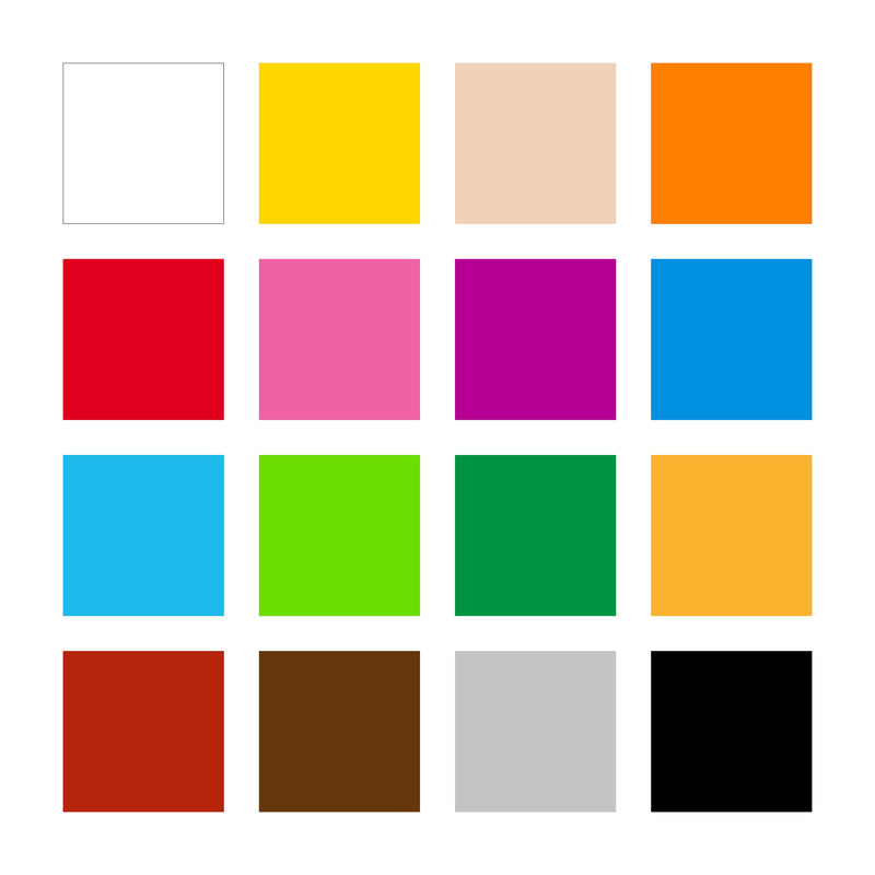 Sixteen colour chips for the Staedtler 241 NC16 box, including pink, violet, golden ochre and van dyke brown