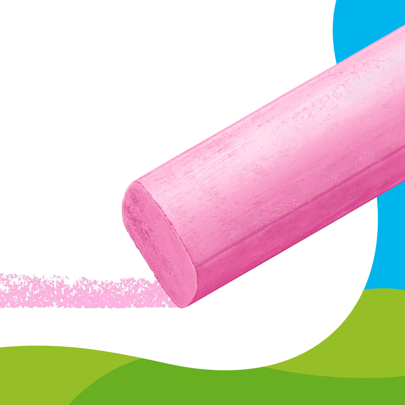 Close-up detail of the Staedtler Noris Junior Peppa Pig sidewalk chalk showing the tip and Peppa Pig print
