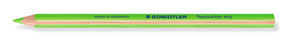Staedtler Textsurfer dry 128 64-5 highlighter pencil in neon green, natural wood tip, barrel printed MADE IN GERMANY STAEDTLER Textsurfer dry