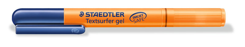 Orange Textsurfer gel 264-4 with its cap on, barrel printed STAEDTLER Textsurfer gel