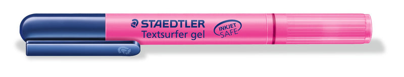 Pink Textsurfer gel 264-23 with its cap on, barrel printed STAEDTLER Textsurfer gel