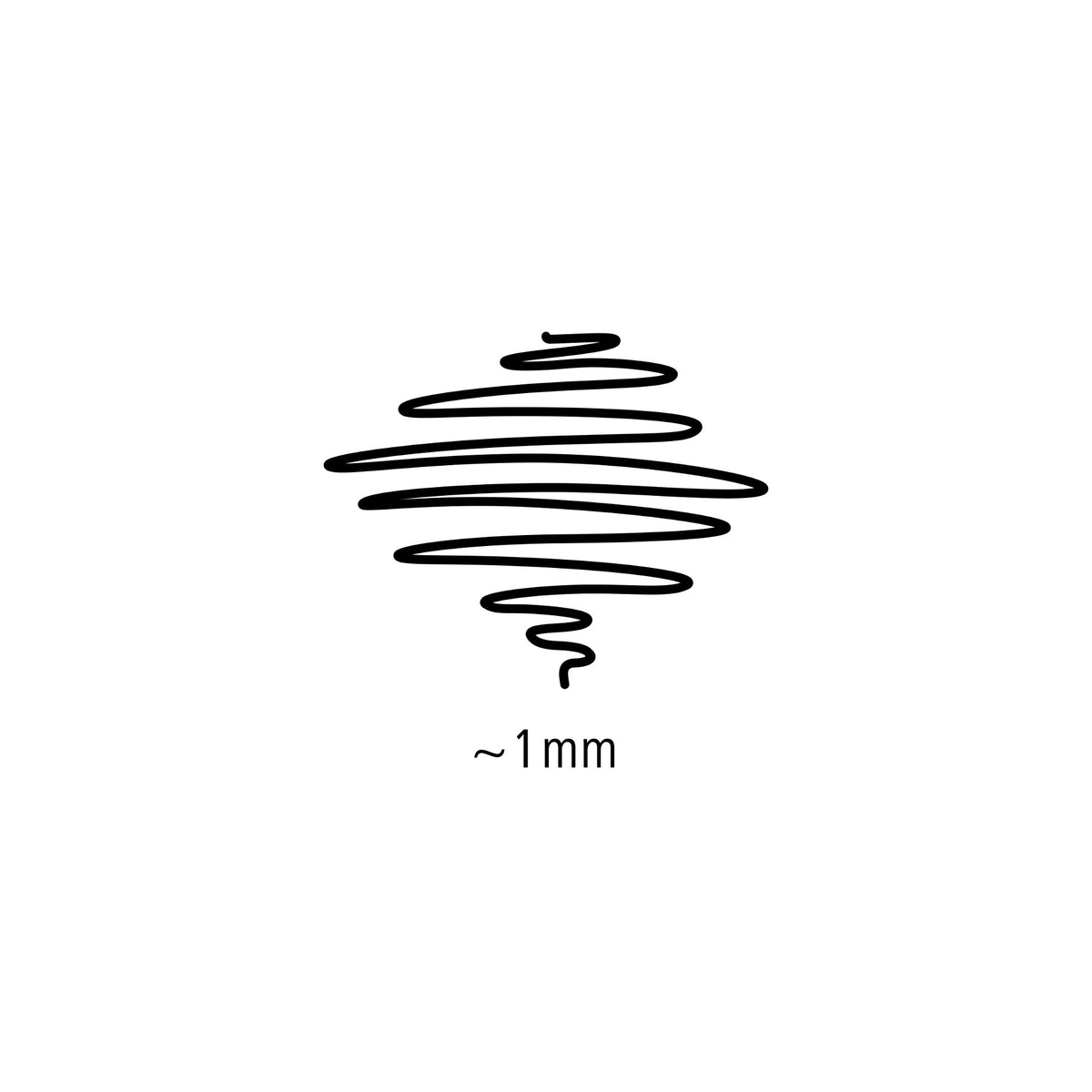 Staedtler line width pictogram: a scribble marked about 1 mm