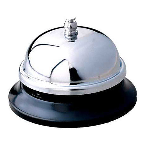 Stat chrome counter and table bell for reception desks and customer service counters