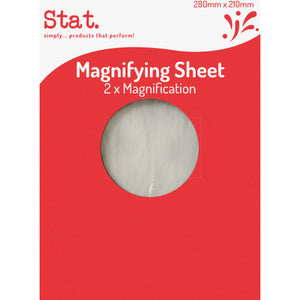 Stat. magnifying sheet 280 x 210mm made from scratch-resistant plastic for enlarging printed text