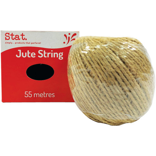 Stat Original Jute String 55m white natural twine rolls, box of 12