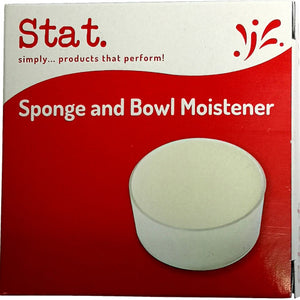 Stat clear plastic sponge bowl with white sponge insert for hygienic envelope sealing