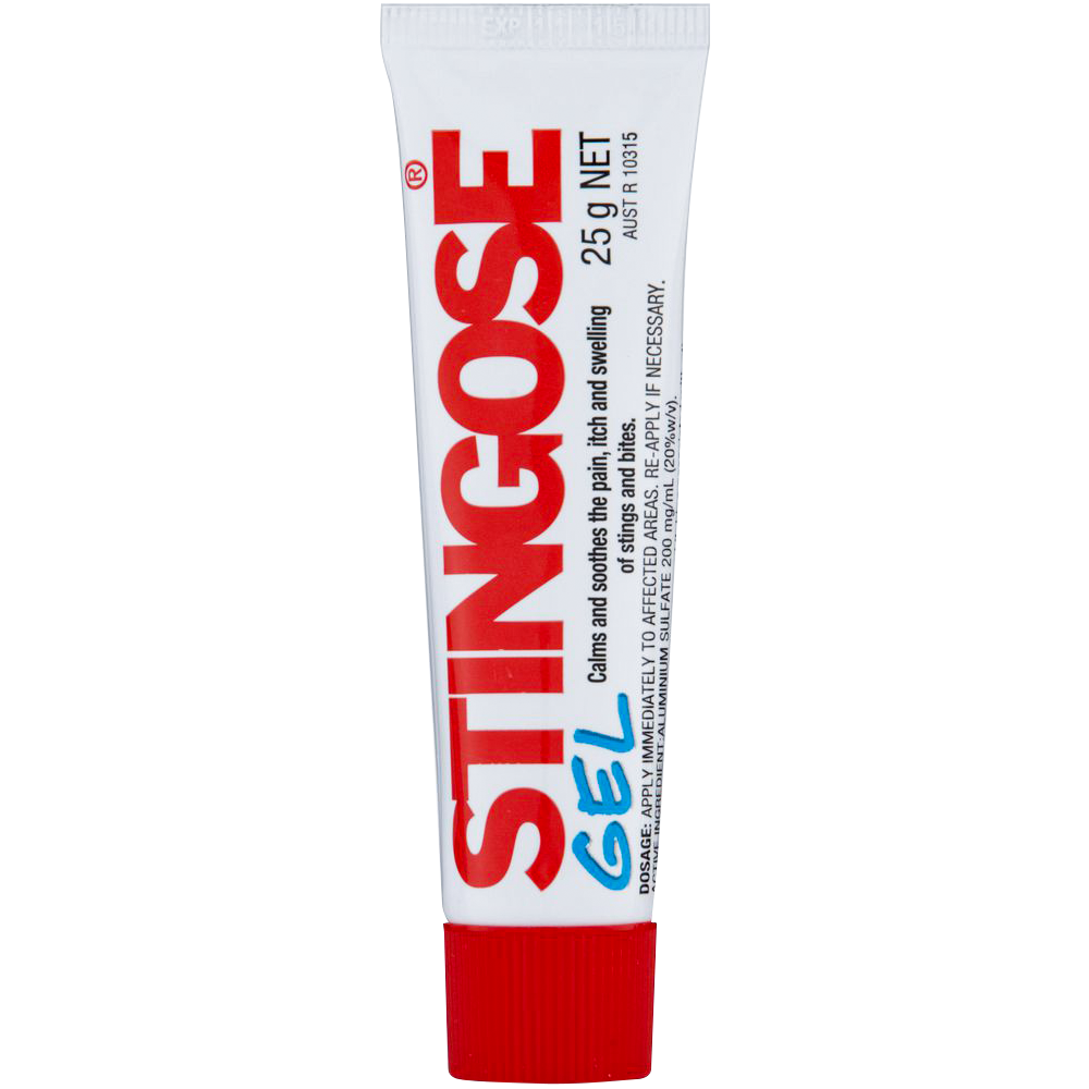 Stingose Gel 25g Blister Pack insect bite and sting relief gel for first aid and outdoor kits