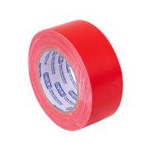 Stylus 370 GP red cloth tape 48mm x 25m roll on white background