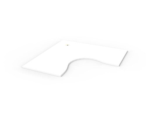 Rapidline Corner Workstation Top 1500 x 1500 x 750 x 25mm Only Natural White