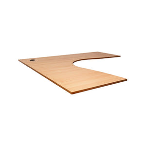 Rapidline Corner Workstation Top 1800 x 1200 x 700 x 25mm with Cable Port Only Beech