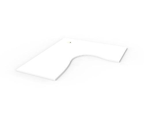 Rapidline Corner Workstation Top 1800 x 1500 x 750 x 25mm Only Natural White