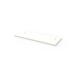 Rapidline rectangle table top in Natural White, shown on its own at an angle against a plain white background