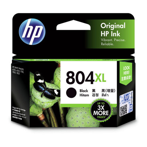 HP 804XL High Yield Original Ink Cartridge Black 600 Pages