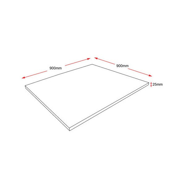 Rapidline Square Table Top 900 x 900 x 25mm Only Natural Oak