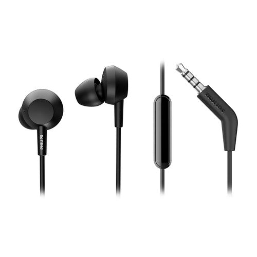 Philips In-Ear Wired Earbud with Bass Black