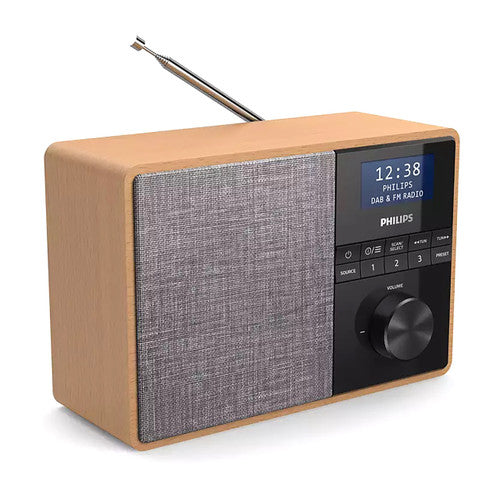 Philips Wooden DAB Plus FM Kitchen Radio with Bluetooth