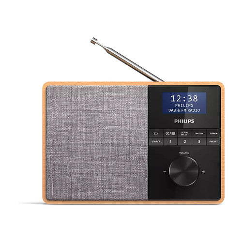 Philips Wooden DAB Plus FM Kitchen Radio with Bluetooth