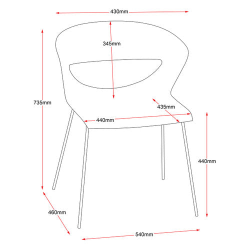 Rapidline Taurus Indoor Hospitality Chair Black