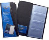 Waterville 96 Capacity Business Card Holder with Metal Corners Black