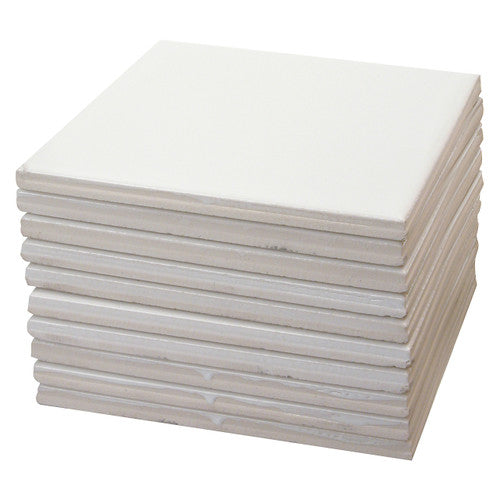 Creative School Supply White Glazed Tiles Pack of 10