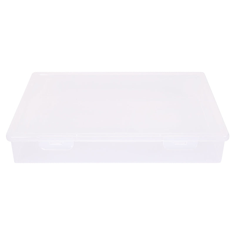 Zart A4 Storage Box 32 x 23 x 5cm Plastic Slim Stackable Paper and Artwork Box-1