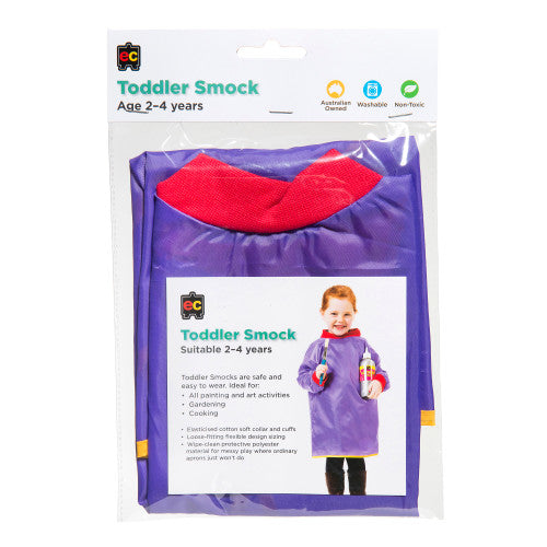 Educational Colours Toddler Smock Purple (Ages 2â€“4)
